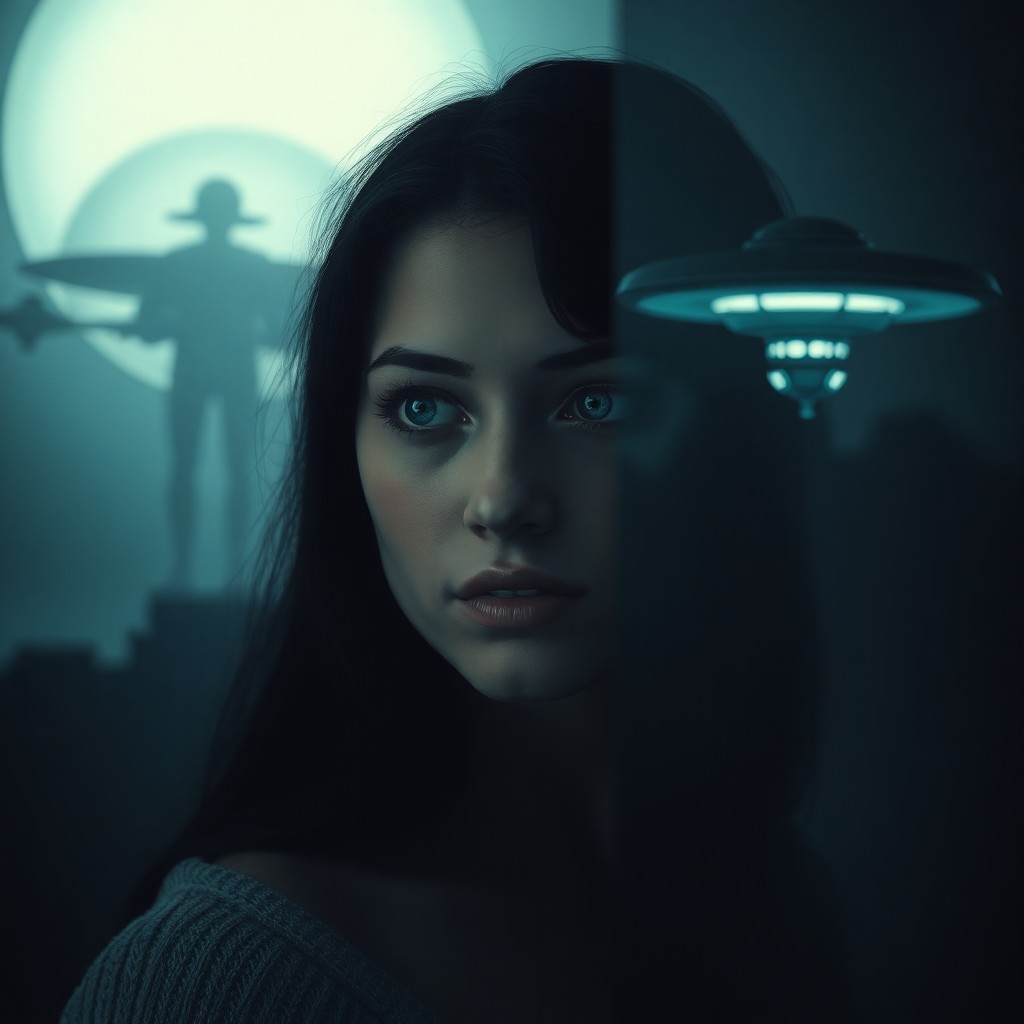 AI generated art for prompt: An enigmatic portrait in the style reminiscent of Edward Hopper's haunting works, this scene showcas