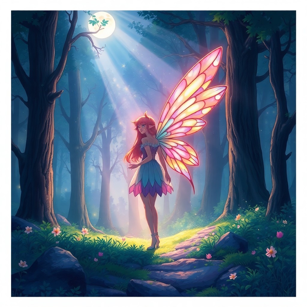 AI generated art for prompt: Craft an enchanting digital illustration that blends the whimsical surrealism reminiscent of dreamsc