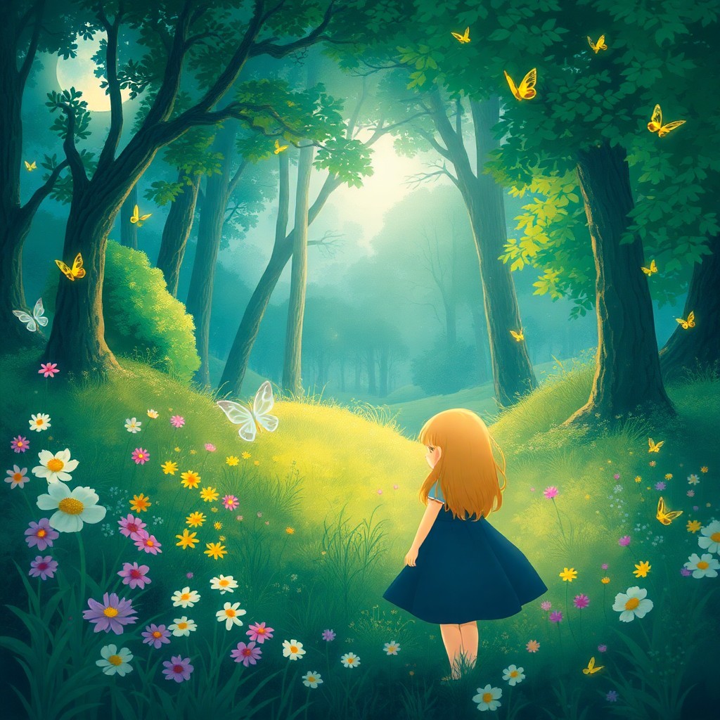 AI generated art for prompt: An enchanting illustration in a whimsical style reminiscent of Studio Ghibli's captivating narrative