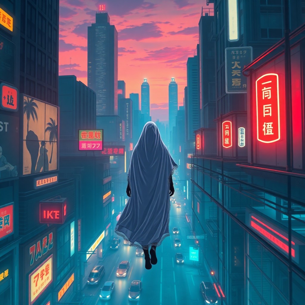 AI generated art for prompt: An alluring image emerges, depicting a futuristic cityscape at twilight, with towering skyscrapers c