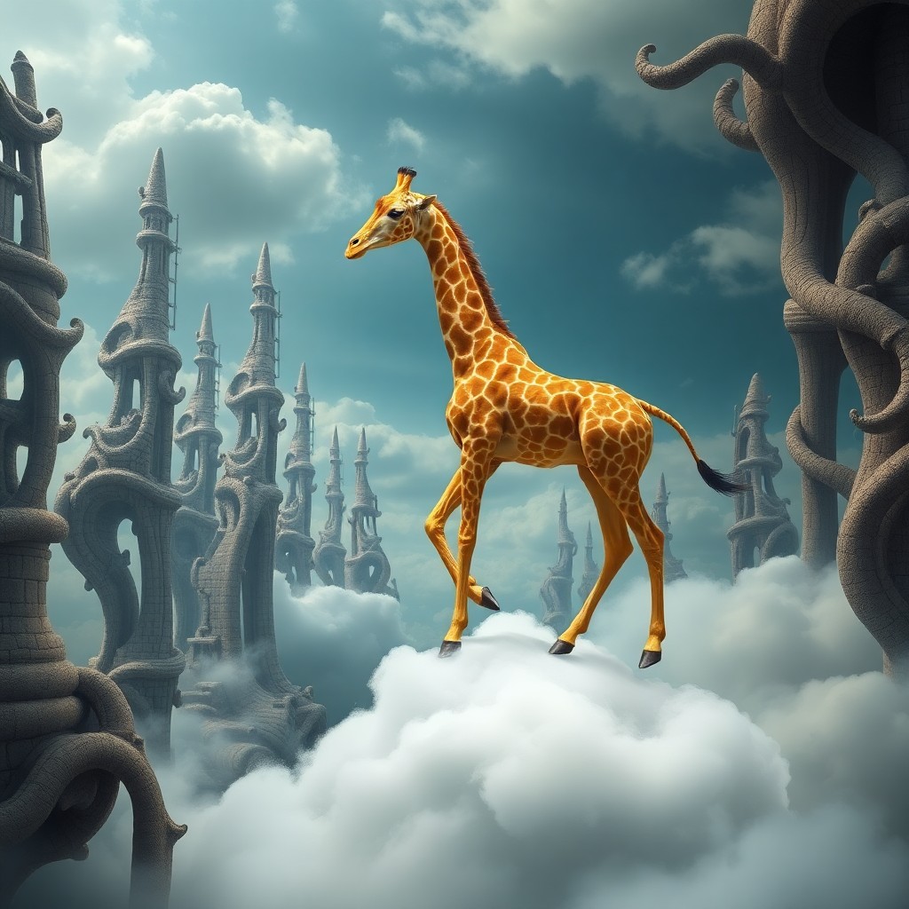 AI generated art for prompt: A captivating digital artwork in the surreal and dreamlike style, featuring an awe-inspiring golden 