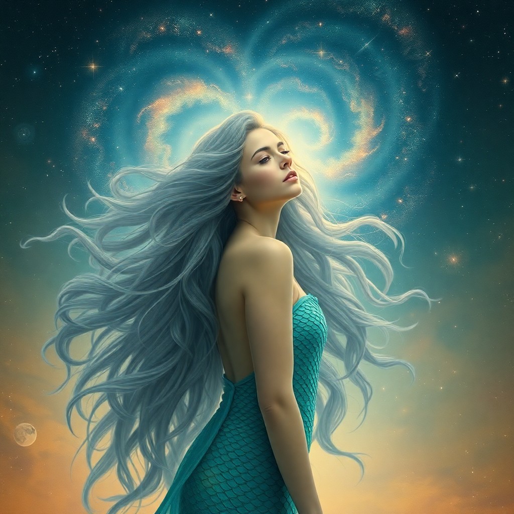 AI generated art for prompt: Envision an enchanting portrait in the ethereal style reminiscent of Pre-Raphaelite painters, depict
