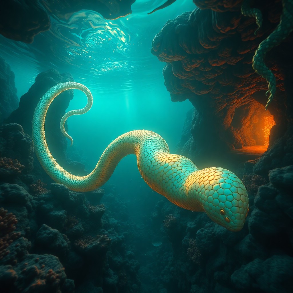 AI generated art for prompt: A mesmerizing digital artwork depicting an enchanting underwater realm, reminiscent of Salvador Dali