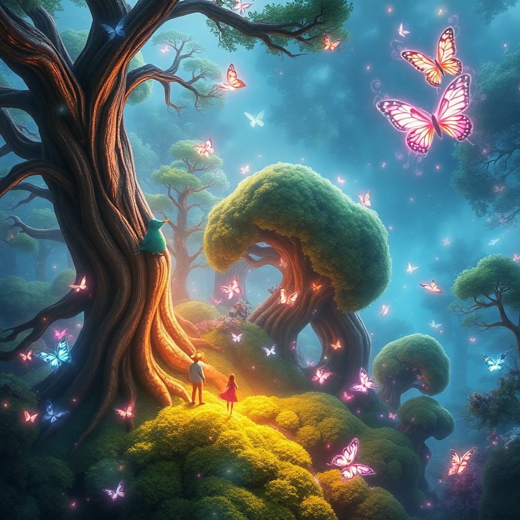 AI generated art for prompt: Envision an enchanting digital artwork reminiscent of Hayao Miyazaki's whimsical worlds, showcasing 