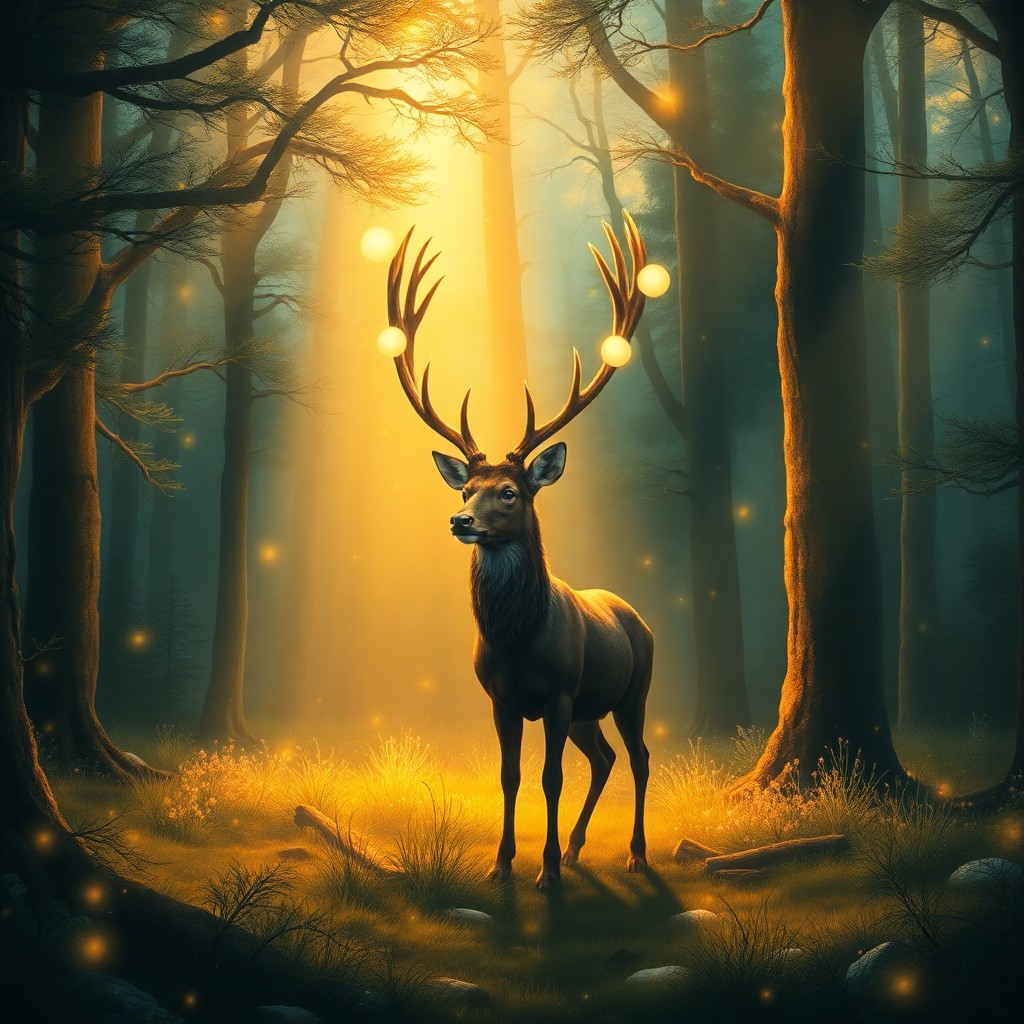 AI generated art for prompt: Imagine a captivating digital art scene evoking the enchanting atmosphere of Greg Hildebrandt's Chri