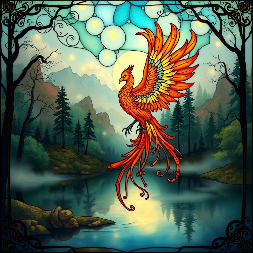 AI generated art for prompt: Craft an image in an ethereal Art Nouveau style, merging intricate patterns and flowing lines remini