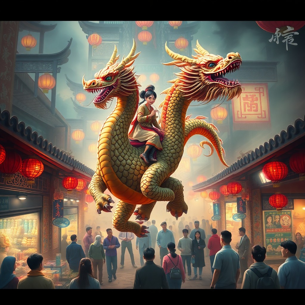 AI generated art for prompt: Visualize an enchanting digital art depiction of a charismatic dragon rider, gracefully positioned a