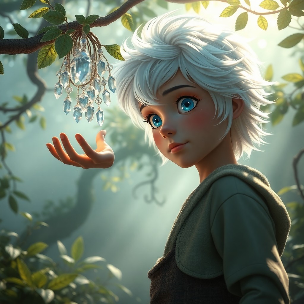 AI generated art for prompt: Craft an enchanting digital artwork that merges the whimsical aesthetics of renowned animated films 