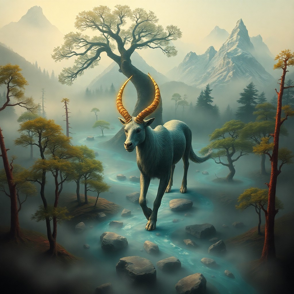 AI generated art for prompt: Craft an image that embodies the surreal essence of Dali's paintings, depicting a fantastical scene 