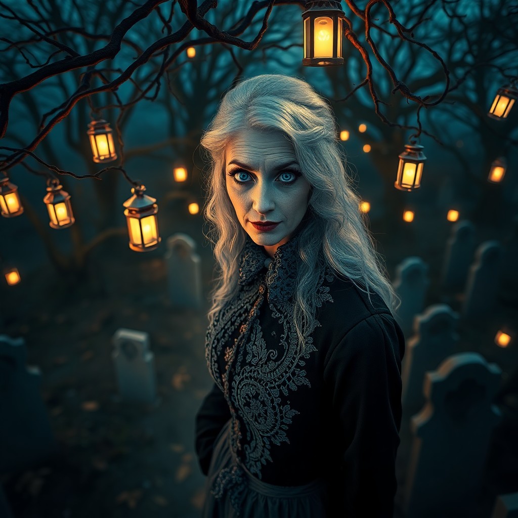 AI generated art for prompt: A mesmerizing digital artwork evokes the essence of Tim Burton's gothic tales, capturing an enigmati