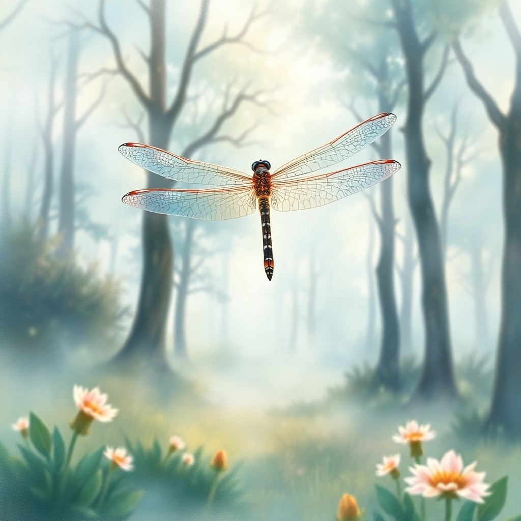AI generated art for prompt: Craft an enchanting watercolor scene reminiscent of impressionist techniques and Studio Ghibli's whi