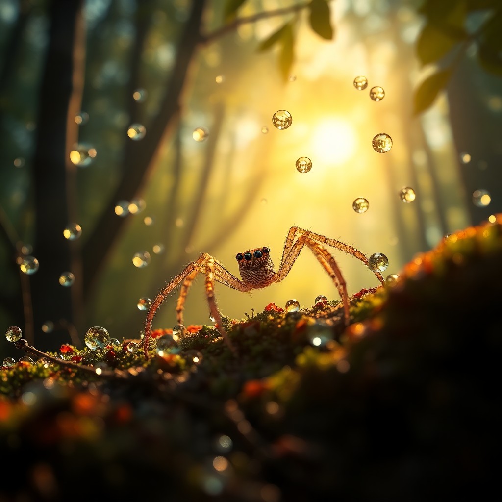 AI generated art for prompt: Craft an enchanting forest scene in the surreal style of Dali's dreamscapes, employing a captivating