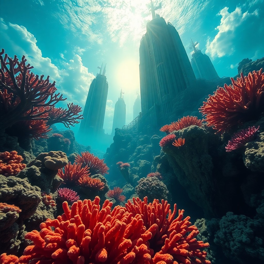 AI generated art for prompt: An image showcasing an enchanting underwater dreamscape, reminiscent of surrealistic masterpieces, a