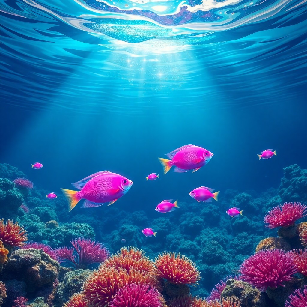 AI generated art for prompt: Visualize an enchanting underwater realm in a photorealistic digital art style, reminiscent of Lisa 