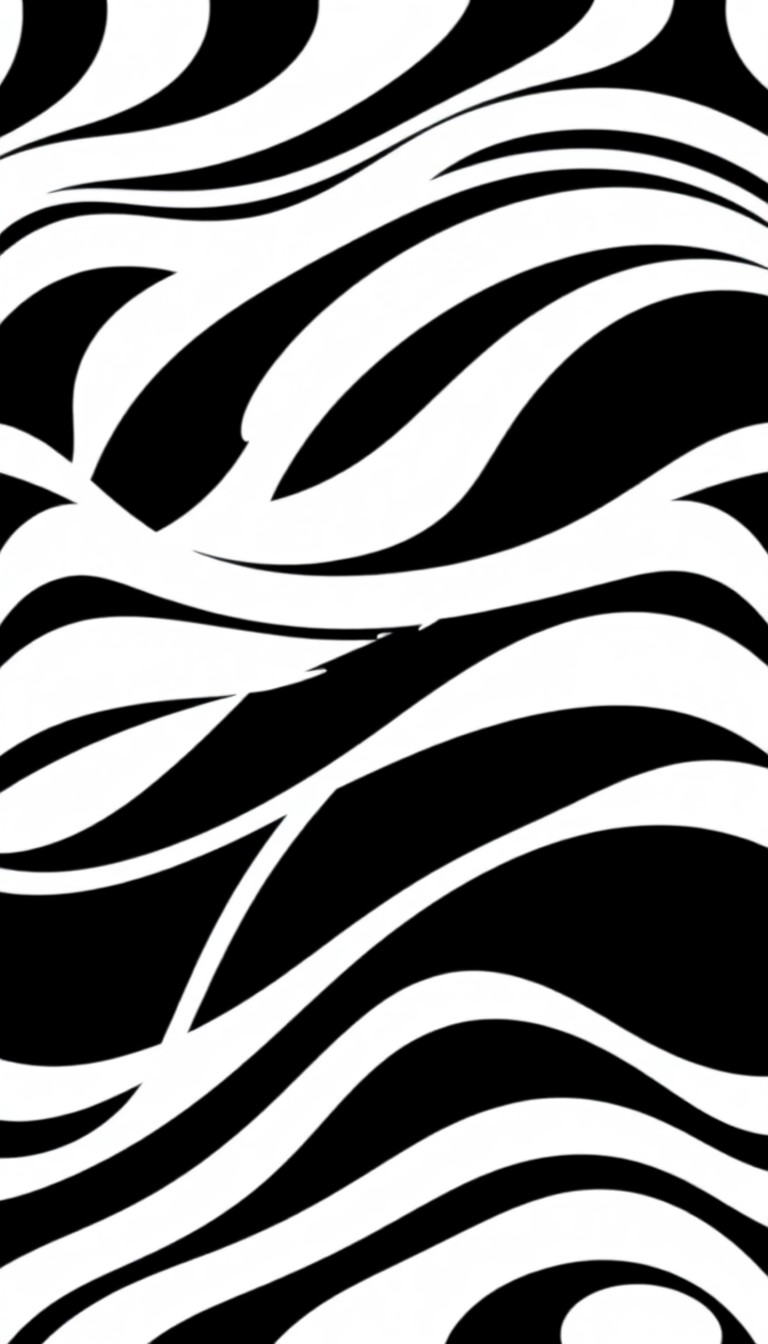 AI generated art for prompt: Craft an Op Art-inspired image showcasing a mesmerizing composition of interlocking black and white 