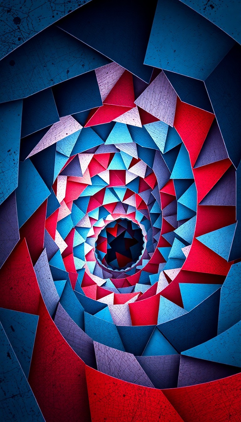 AI generated art for prompt: Envision an abstract geometric masterpiece inspired by M.C. Escher's unique style, showcasing a seem