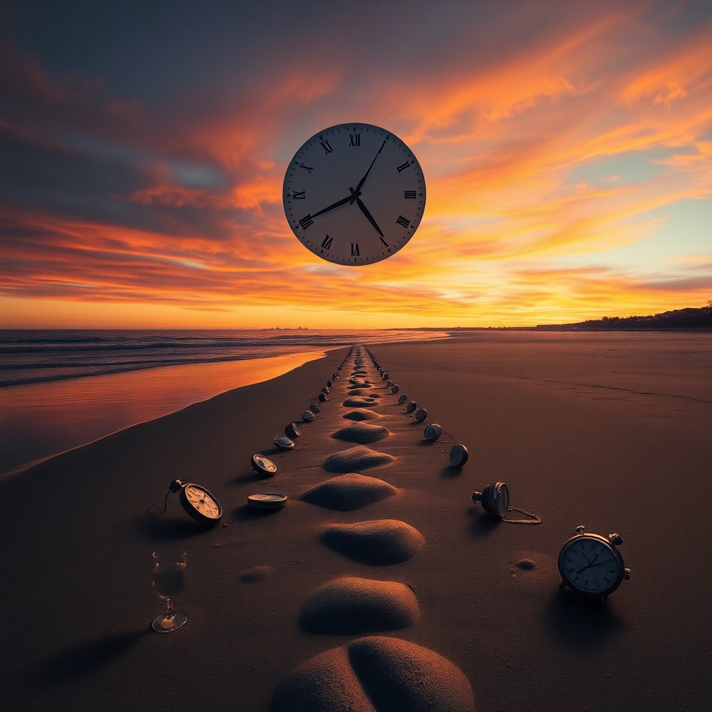 AI generated art for prompt: Compose an image reminiscent of surrealist masterpieces, portraying a dreamy landscape where a colos