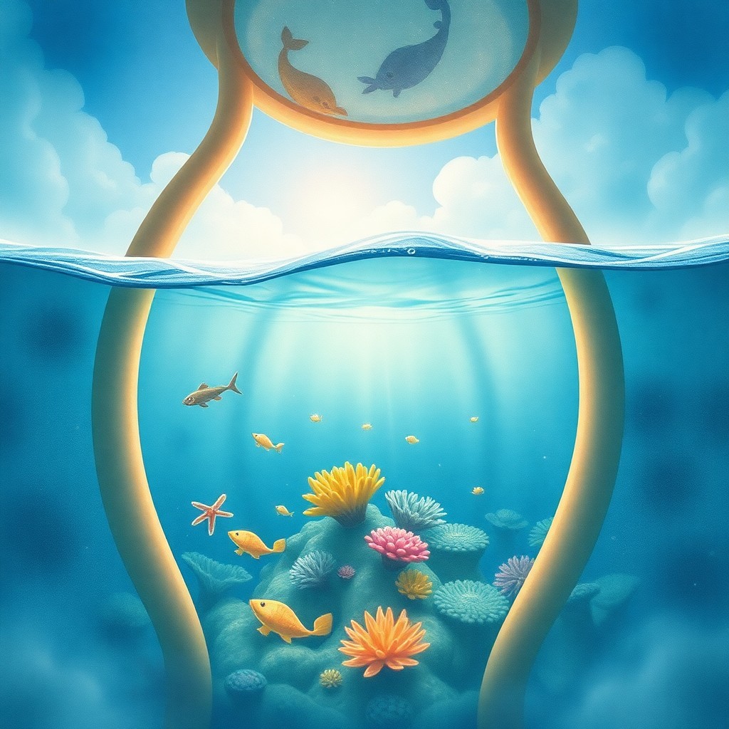 AI generated art for prompt: An enchanting image capturing the whimsical underwater world with a harmonious blend of delicate sea