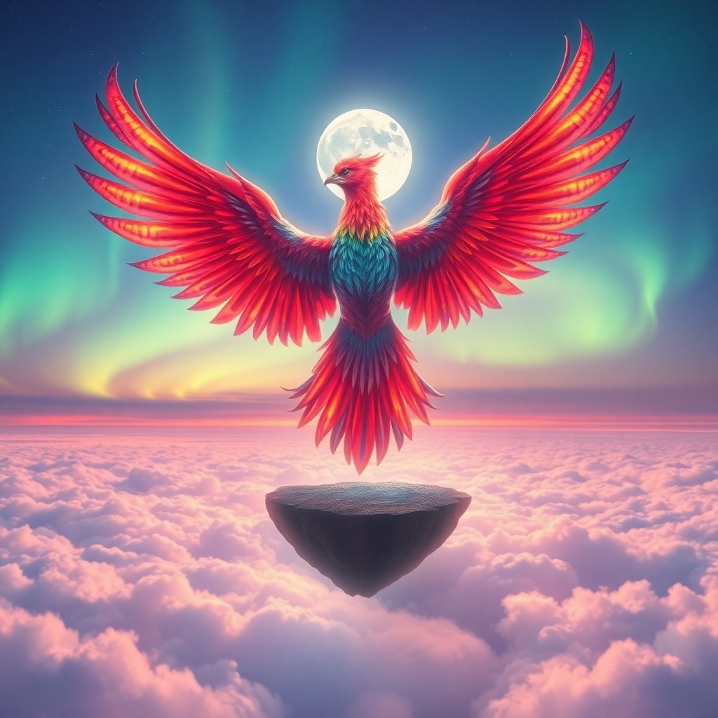 AI generated art for prompt: In this celestial digital art piece, a mesmerizing ballet unfolds across the twilight sky as a majes