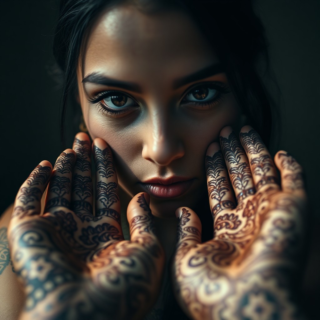 AI generated art for prompt: Craft an intricate portrait in the hyperrealistic vein, focusing on a young woman whose captivating 