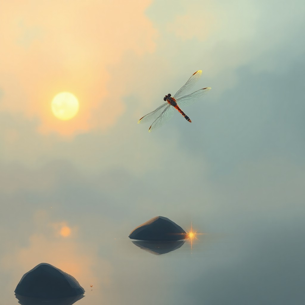 AI generated art for prompt: Imagine an enchanting blend of impressionism and digital art techniques depicting a tranquil scene a