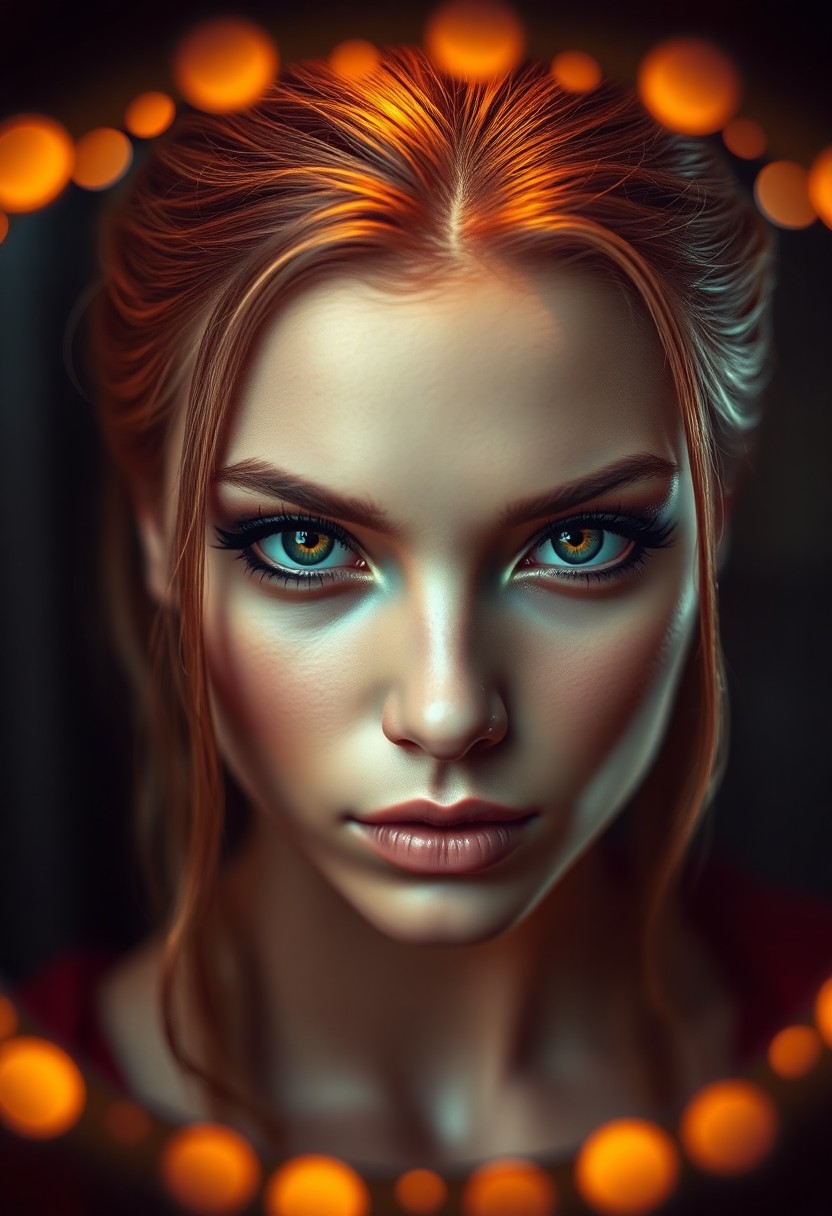 AI generated art for prompt: Envision a superrealistic portrait that captures the enigmatic charm of a captivating individual wit