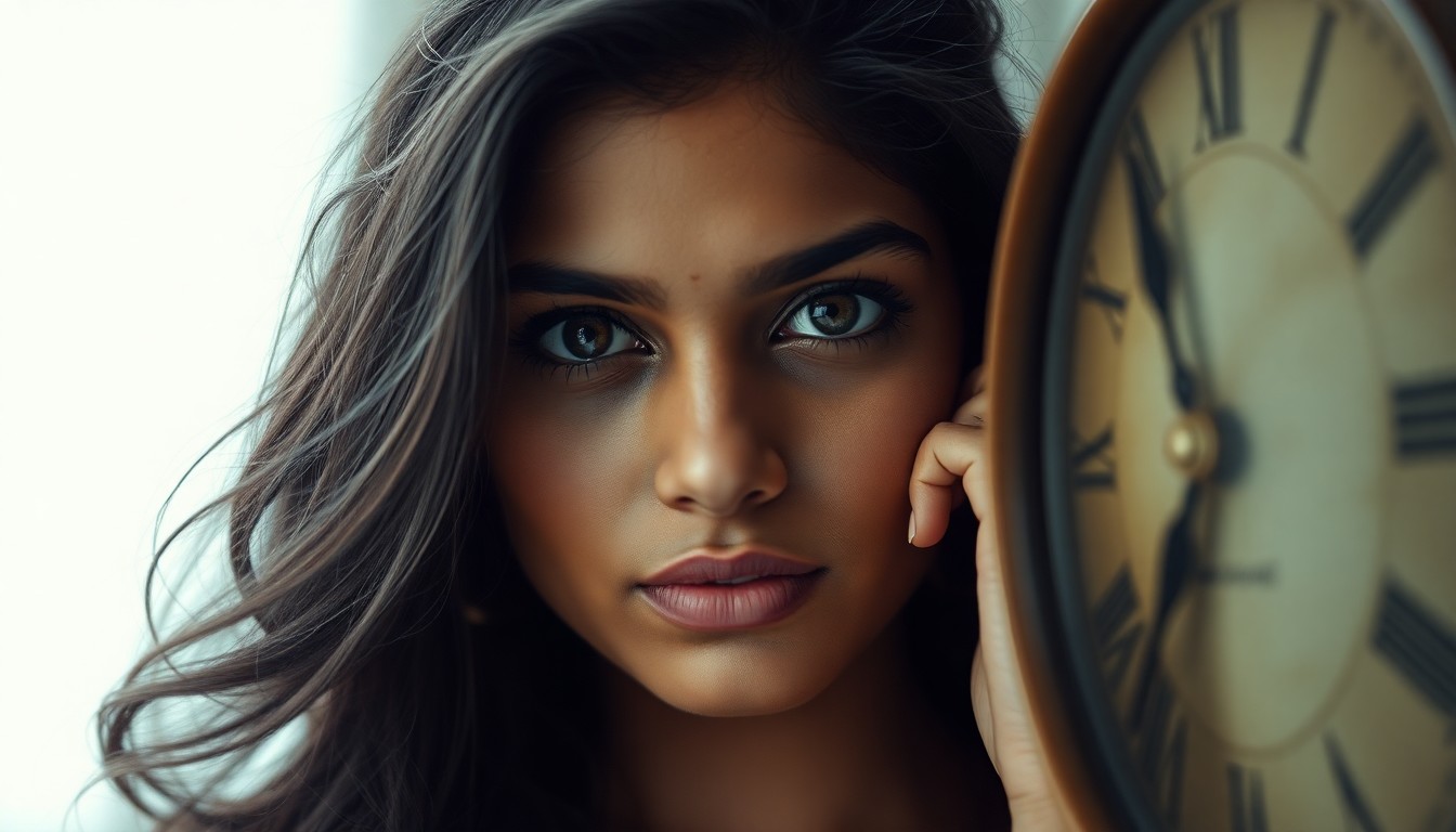 AI generated art for prompt: Craft a Renaissance-inspired portrait with modern sensibilities, focusing on a young South Asian wom