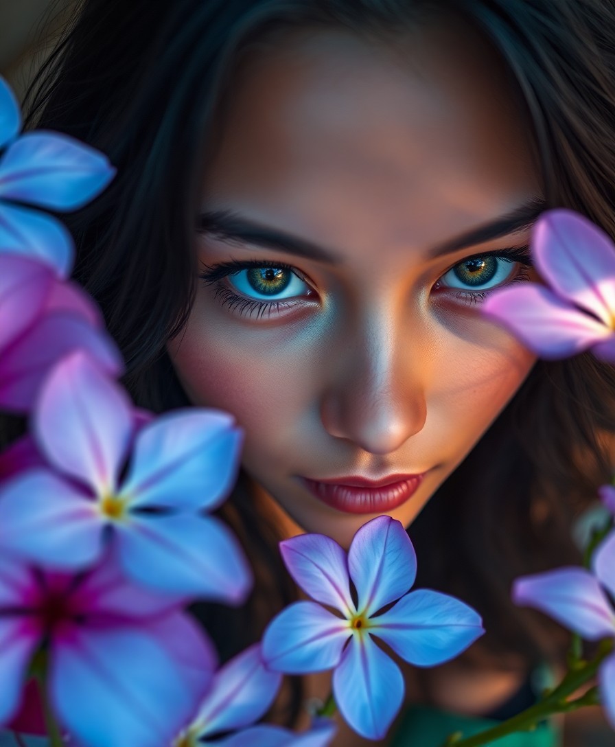 AI generated art for prompt: A captivating ultra-realistic portrait of a young Polynesian woman exudes an air of intrigue and vul