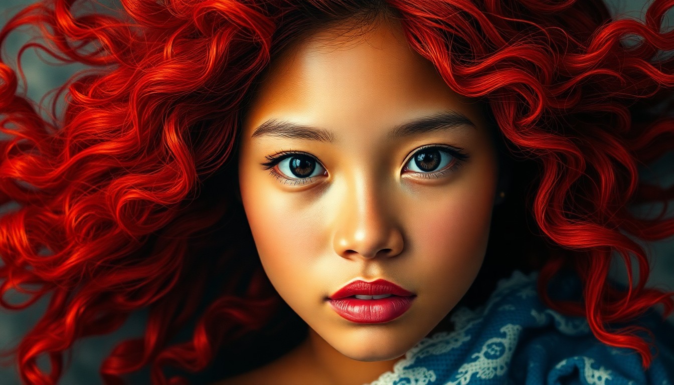 AI generated art for prompt: Envision a captivating portrait seamlessly blending photorealism and surrealism, featuring a young P