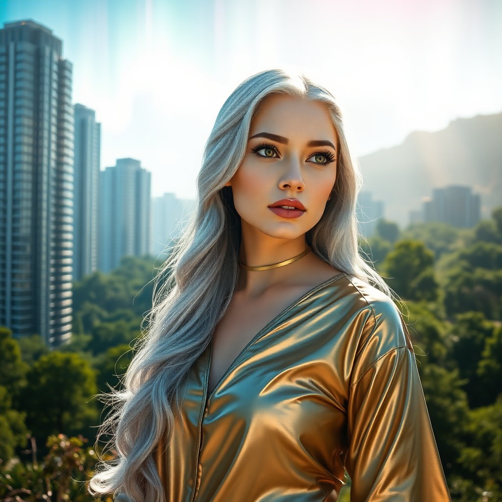 AI generated art for prompt: Create a photorealistic portrait capturing an ethereal beauty with Renaissance-inspired details and 