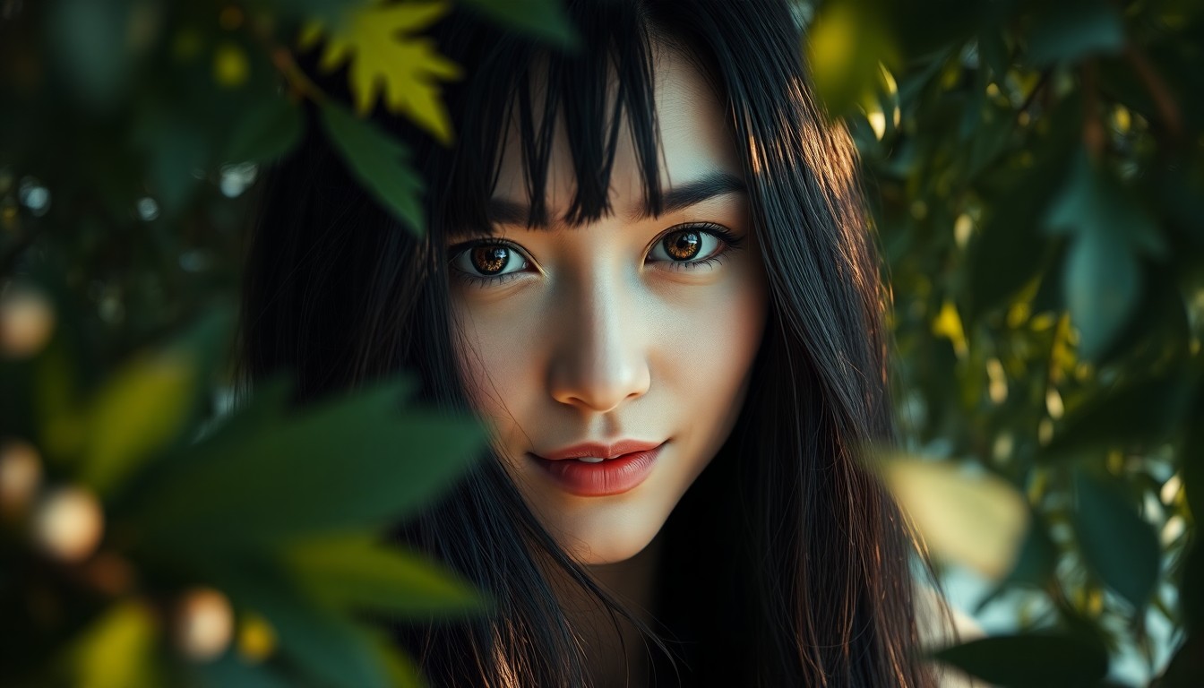 AI generated art for prompt: Envision a hyper-realistic portrait of an enigmatic Inuit woman with captivating amber eyes and casc