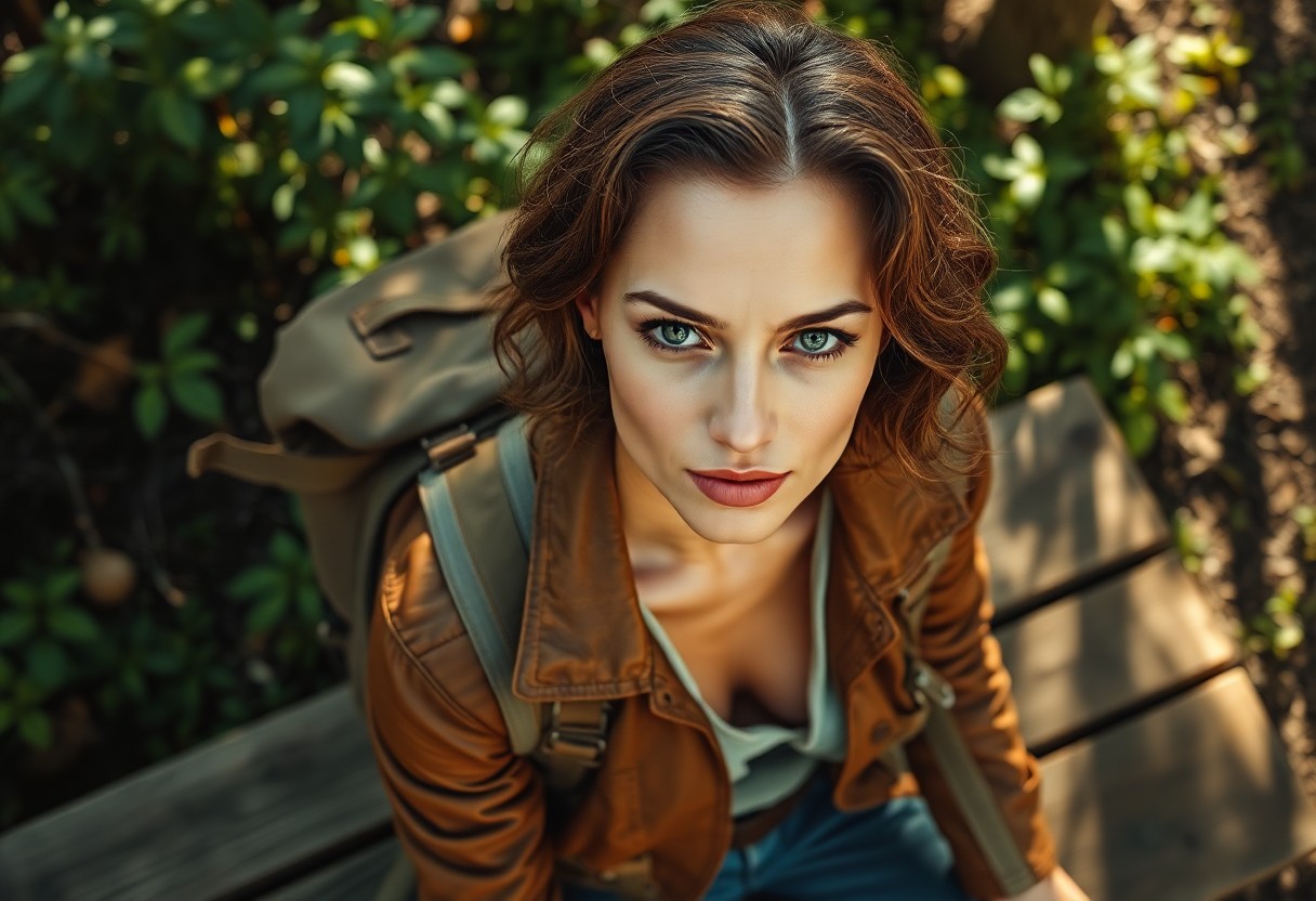 AI generated art for prompt: Envision a captivating portrait photograph of an alluring female adventurer in her prime, showcasing