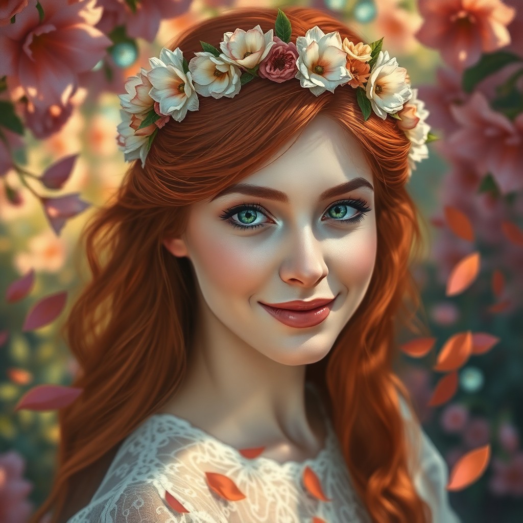 AI generated art for prompt: Craft a photorealistic impressionist painting portraying an intimate portrait of a Celtic woman with