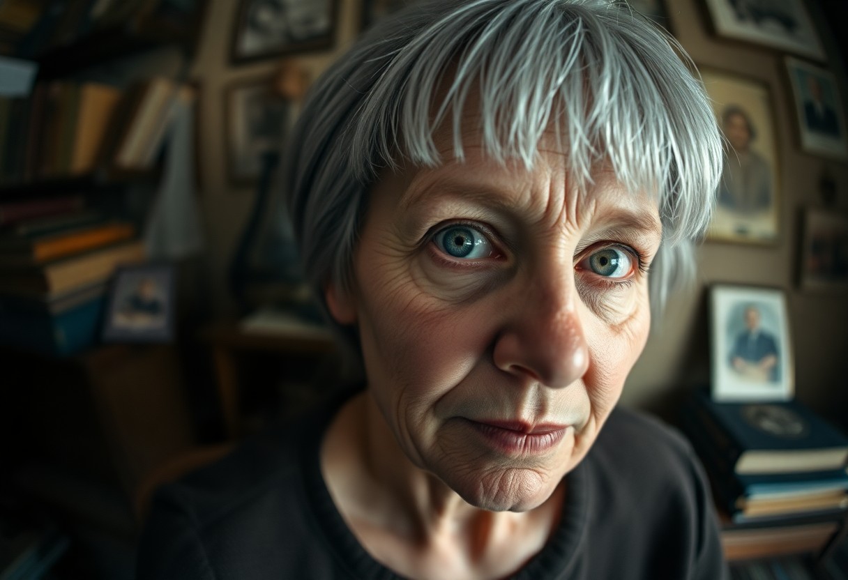 AI generated art for prompt: A mirrorless camera captures an intimate portrait of a middle-aged Eastern European woman, revealing