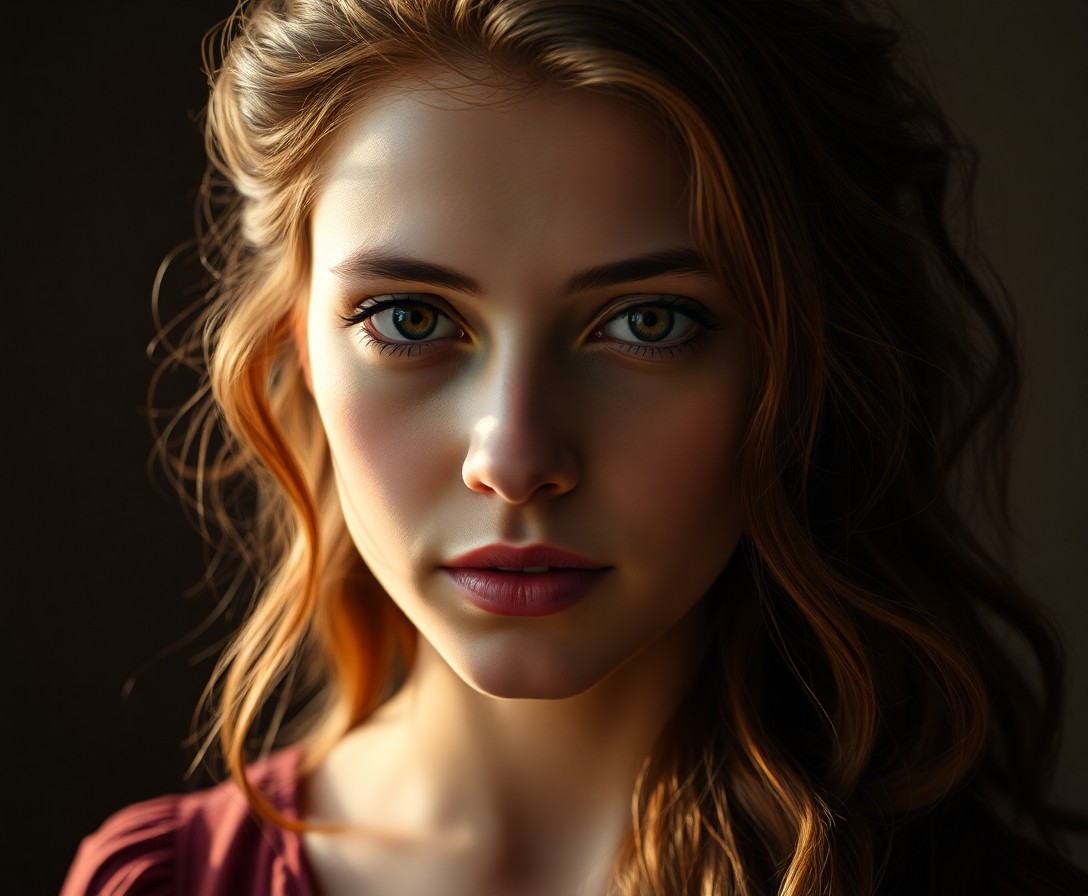 AI generated art for prompt: Craft a photorealistic portrait reminiscent of Rembrandt's style, featuring a young Southern Europea