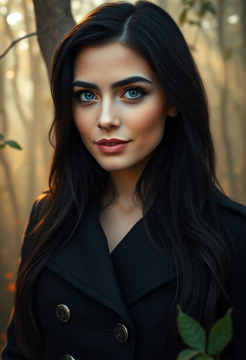 AI generated art for prompt: A highly detailed photorealistic portrait photograph showcases a Southern European woman with captiv