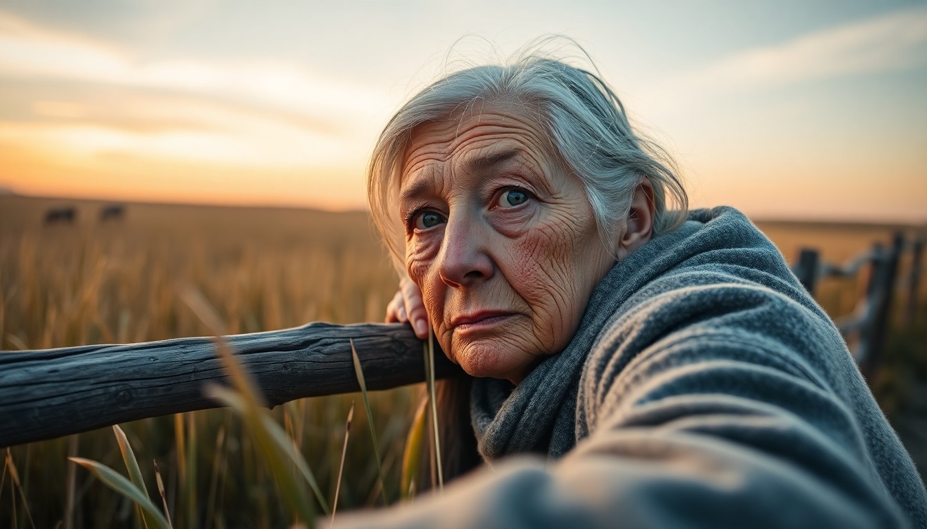 AI generated art for prompt: A photorealistic portrait photograph showcases an elderly Inuit woman with deep wrinkles and warm ha