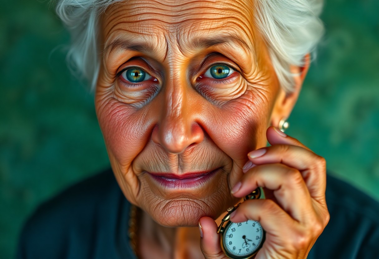 AI generated art for prompt: Craft a hyper-realistic oil painting portrait of an astute elderly Latin American woman with deep wr