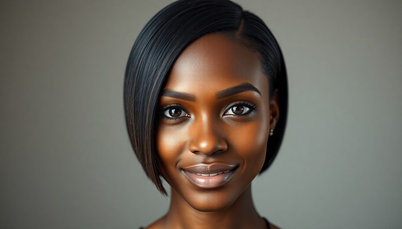 AI generated art for prompt: A captivating portrait of a confident African American Sub-Saharan woman exuding warmth and intellig