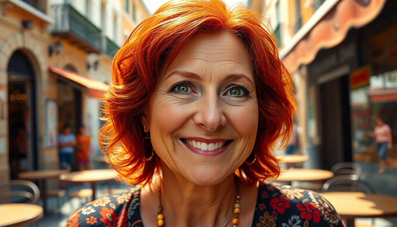 AI generated art for prompt: Craft a hyper-realistic portrait of a middle-aged Aboriginal woman exuding warmth through her radian