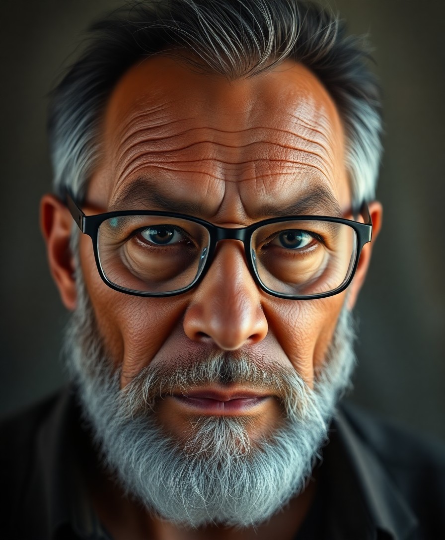 AI generated art for prompt: Envision a meticulously crafted portrait of a perceptive Pacific Islander man in his mid-sixties, ad