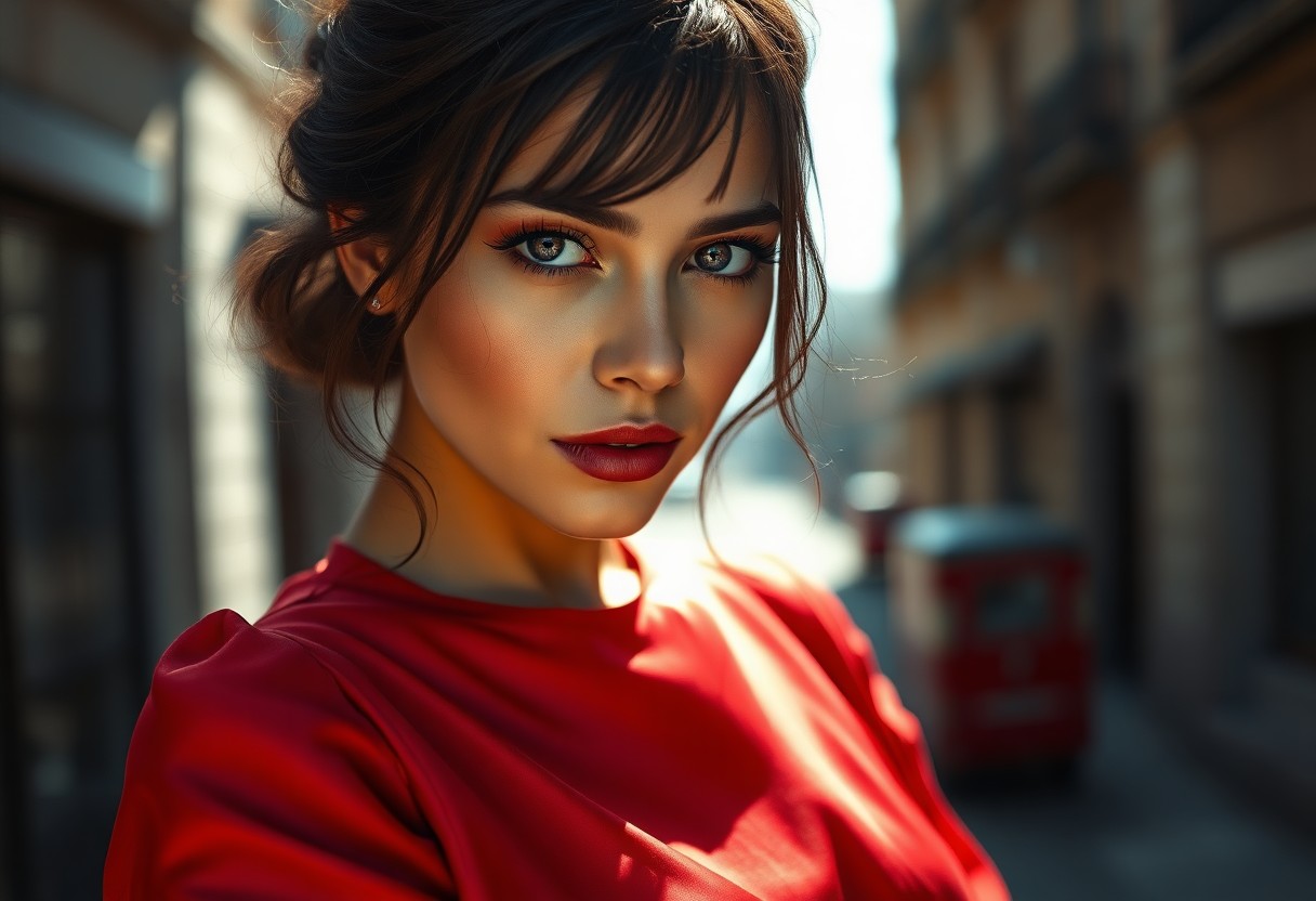 AI generated art for prompt: Envision an ultra-realistic portrait exuding enigmatic allure, showcasing a Latin American woman wit