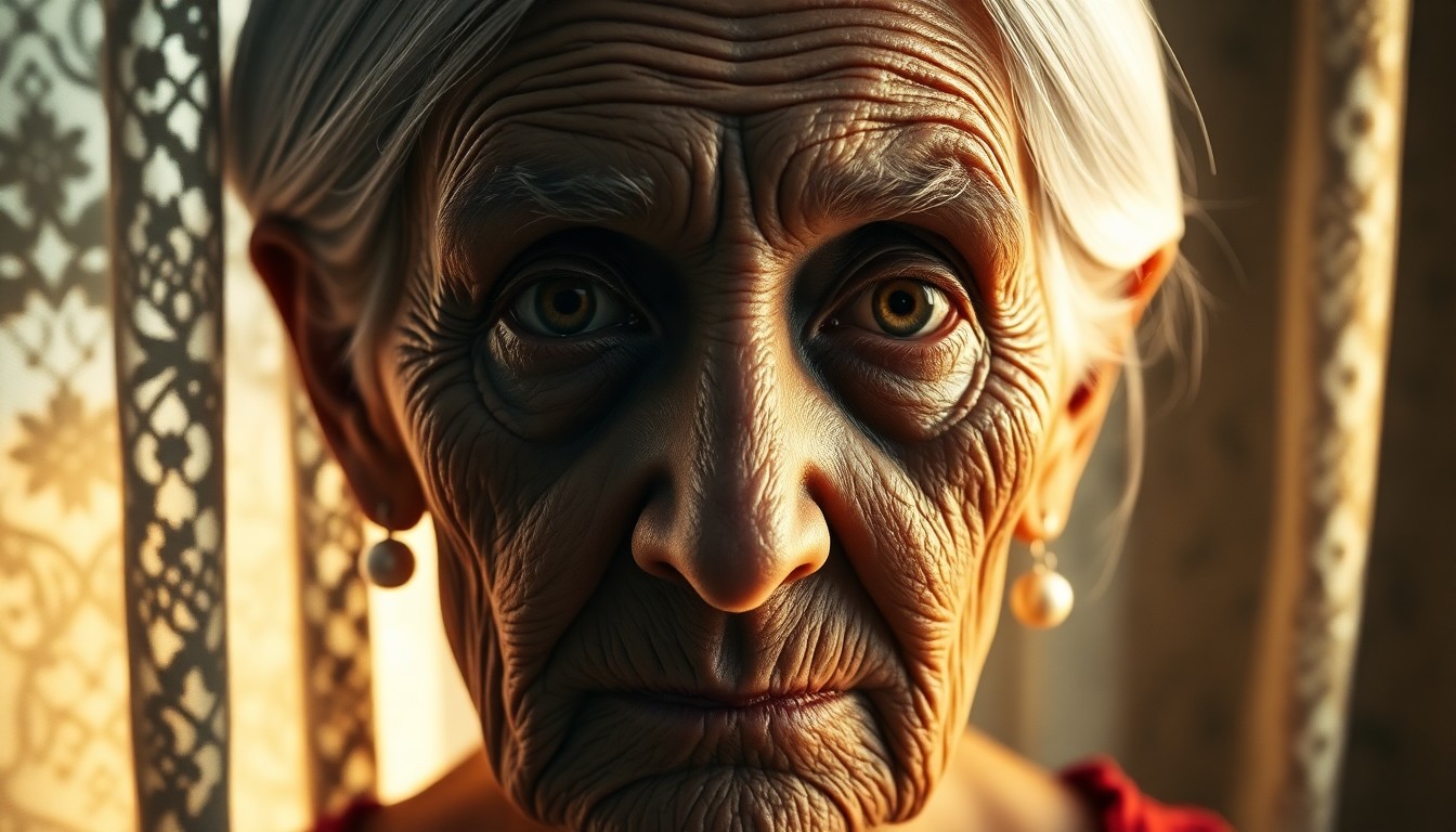 AI generated art for prompt: A highly detailed digital portrait showcases an enigmatic Southern European elder with hardened yet 