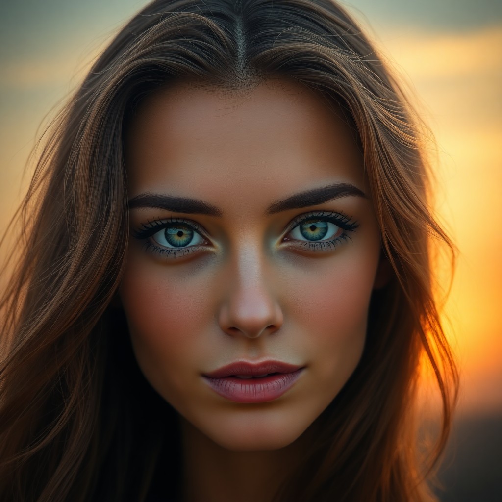 AI generated art for prompt: Envision a hyperrealistic portrait of a Middle Eastern woman with captivating tender green eyes, her