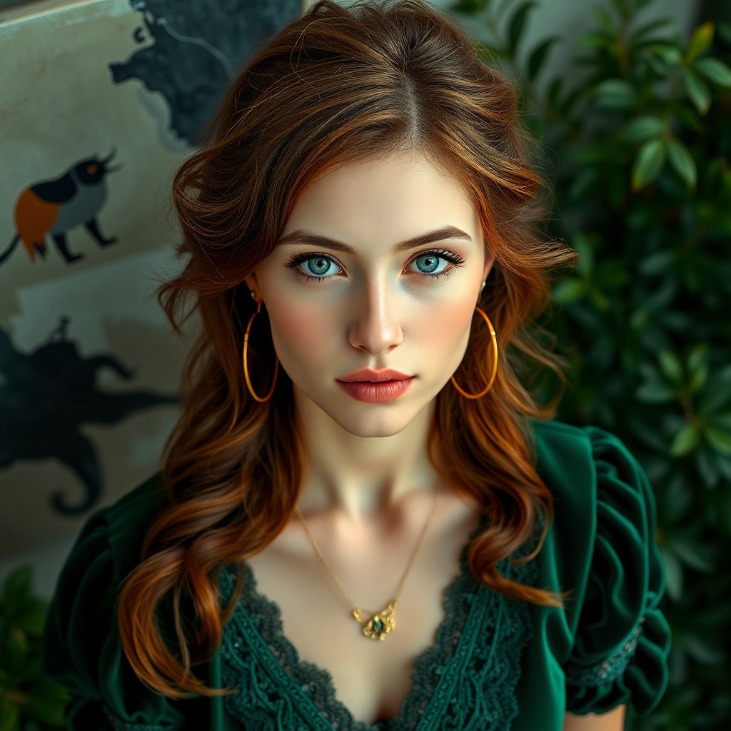 AI generated art for prompt: Craft a captivating ultrarealistic portrait of a charismatic Southern European woman with wistful bl