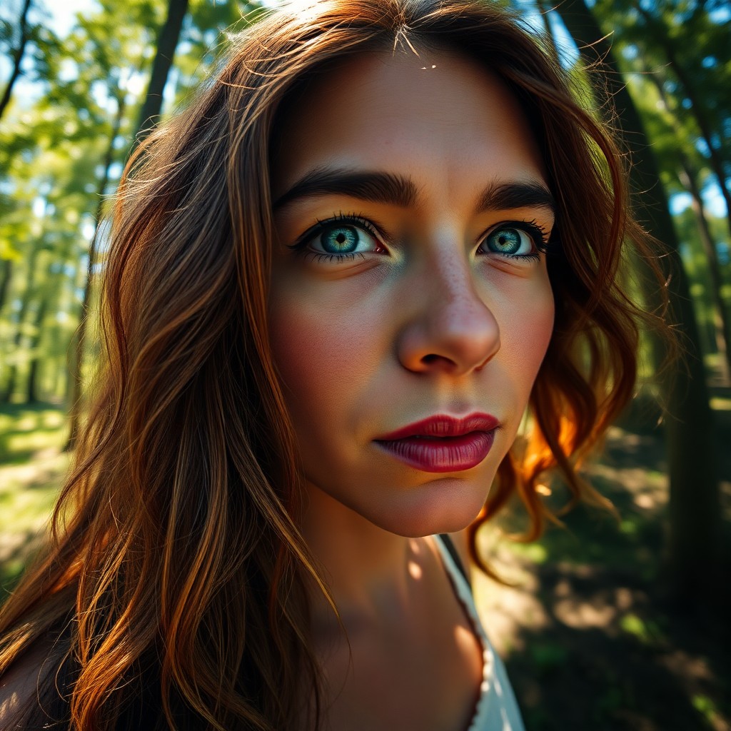 AI generated art for prompt: Mesmerizing portrait of a perplexing Inuit woman in her mid-thirties with striking emerald eyes and 