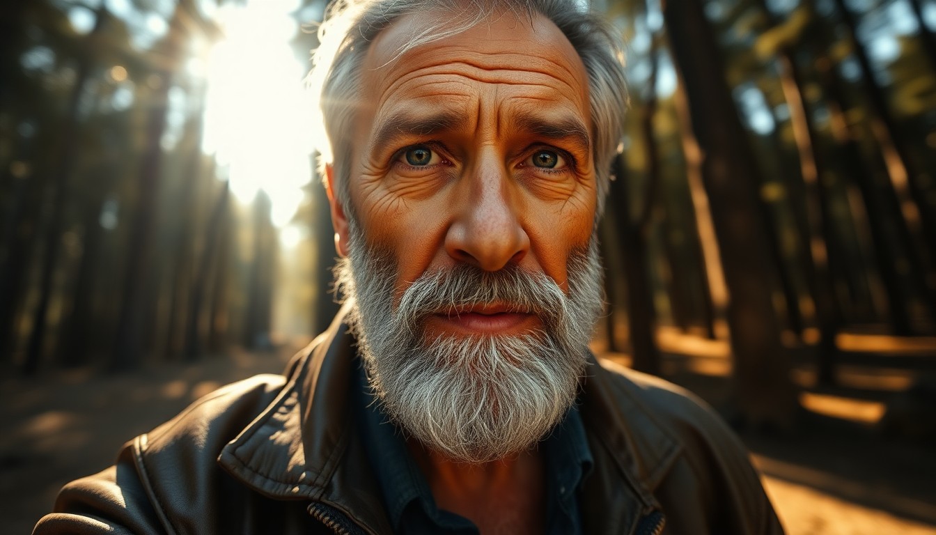 AI generated art for prompt: Create a photorealistic portrait of a man in his sixties from the Mediterranean, with a rugged face,