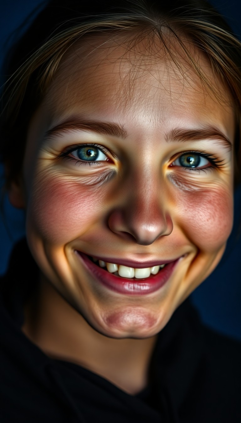 AI generated art for prompt: A photorealistic portrait in the style of Caravaggio's chiaroscuro captures a close-up of a girl wit