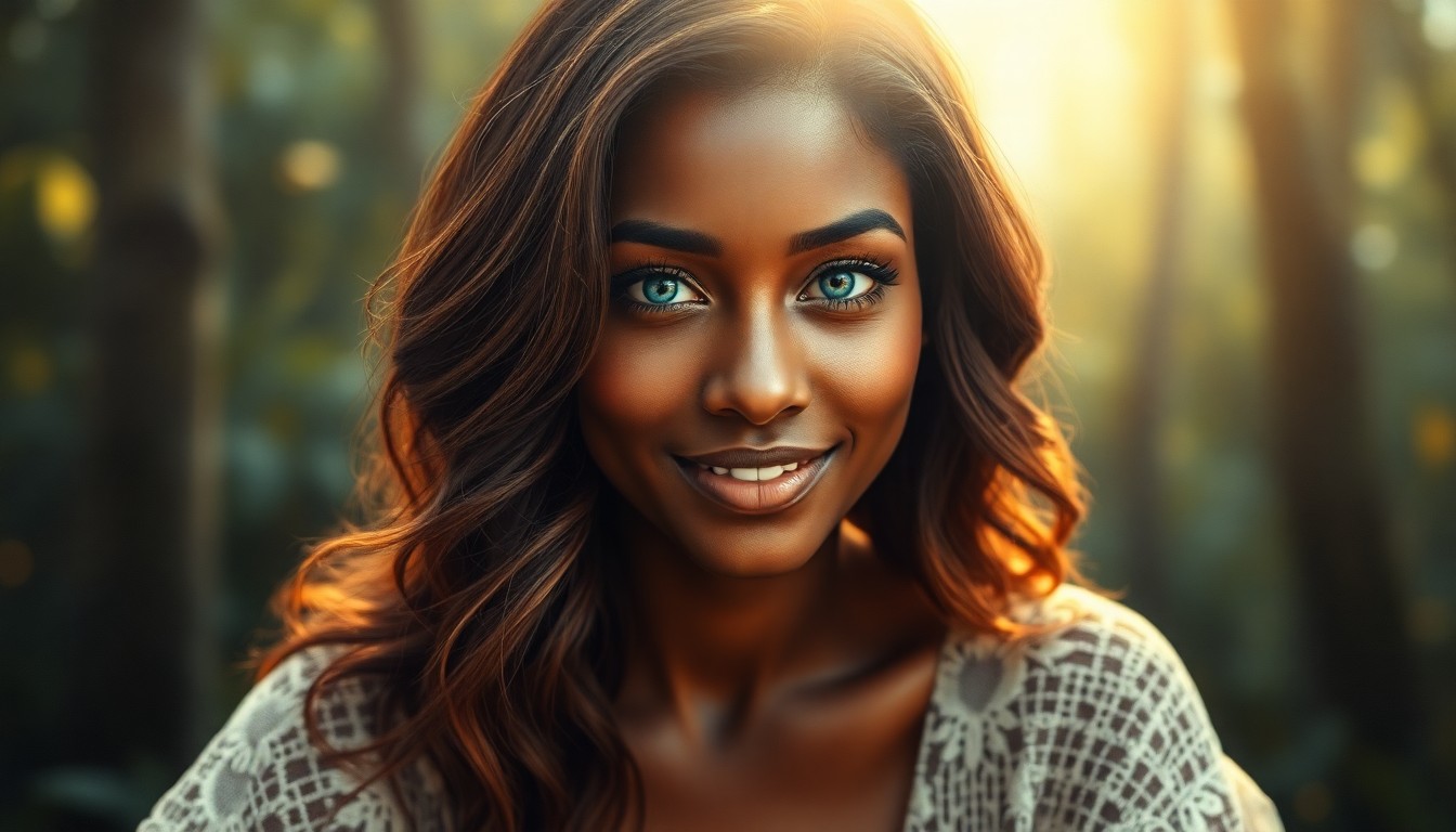 AI generated art for prompt: Craft an ultrarealistic oil painting portrait of a captivating Caribbean woman with compassionate bl