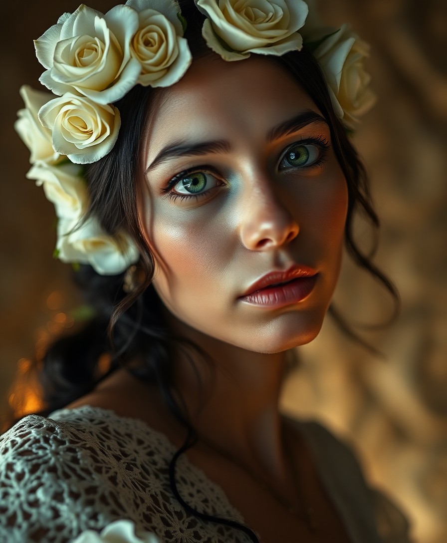 AI generated art for prompt: Craft a photorealistic portrait reminiscent of Renaissance art with a modern flair, showcasing an An